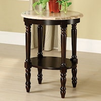 Oval Marble Top Stand