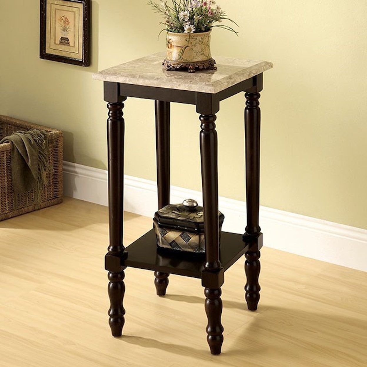 Furniture of America - FOA Santa Clarita Square Marble Top Stand