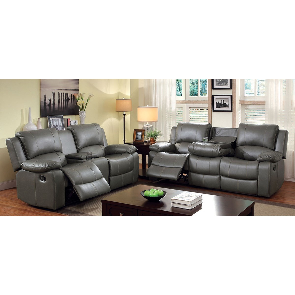 Furniture of America FOA Sarles CM63262PC Reclining Living Room