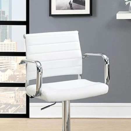 Contemporary Swivel Bar Stool with Height Adjustment