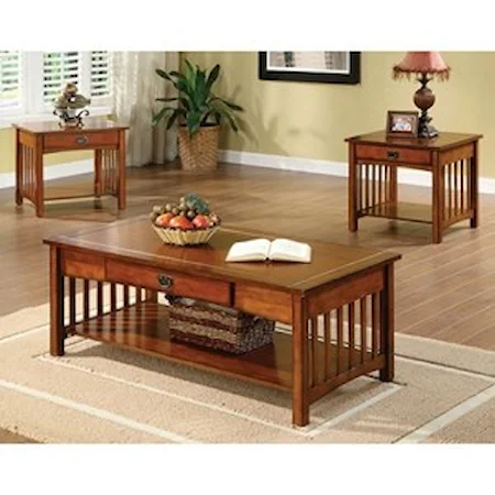 3 Pc. Table Set with Coffee Table and 2 End Tables