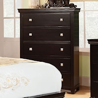 Transitional Five Drawer Chest