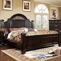 Traditional California King Arched Panel Bed
