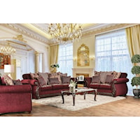 Traditional Sofa and Loveseat Set