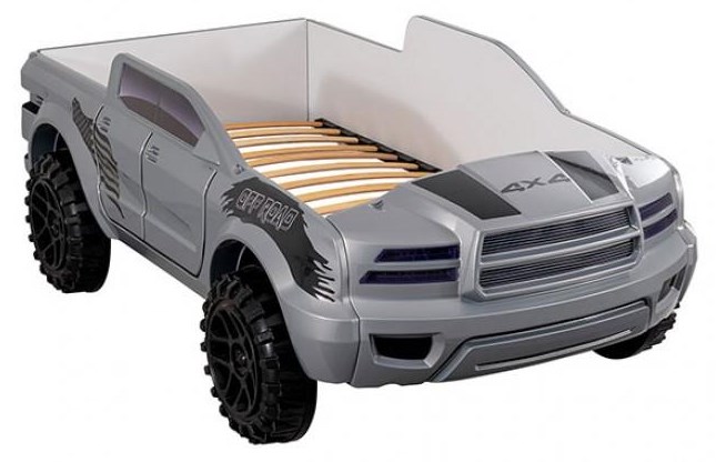 Furniture of America FOA Truck FOA7725GY Twin Truck Bed Grey Del