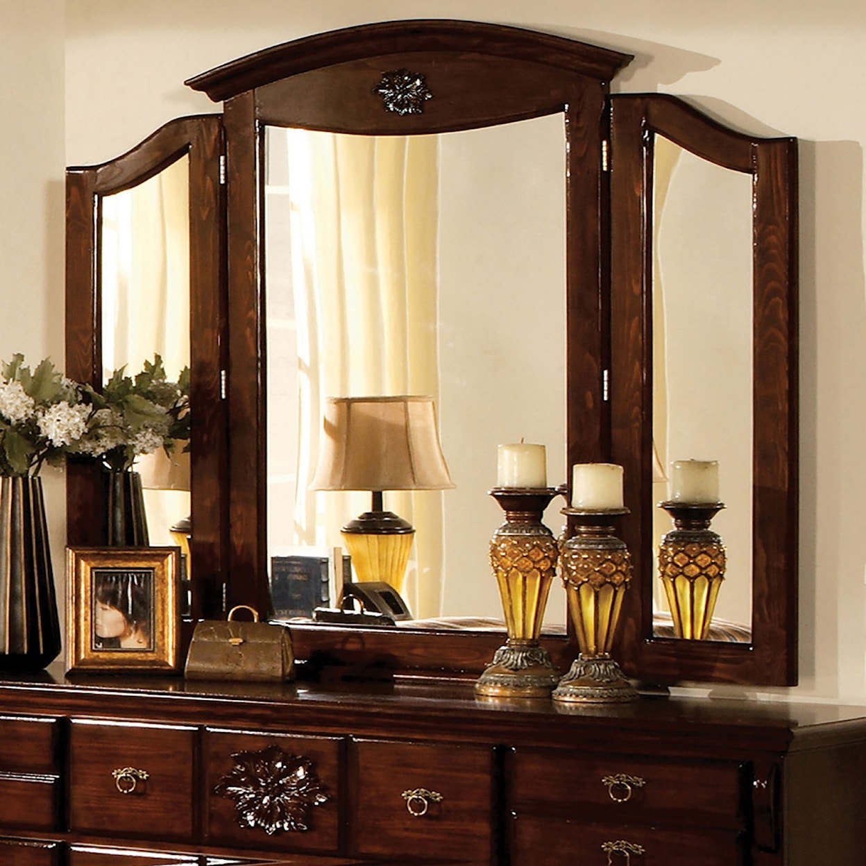 Furniture of America - FOA Tuscan Tri-Fold Mirror