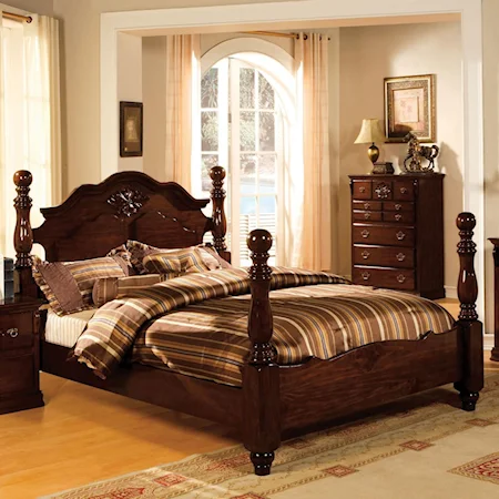 Traditional Queen Bed with Posts