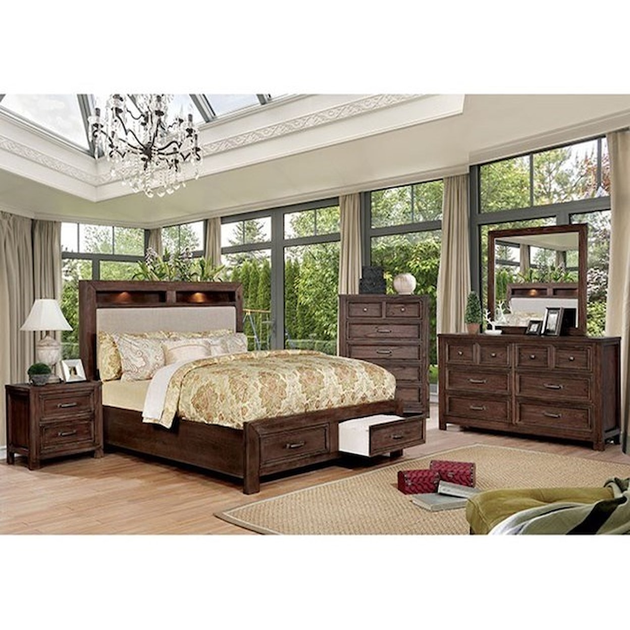 Furniture of America Tywyn Queen Bedroom Group