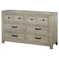 Transitional 6-Drawer Dresser with Felt-Lined Top Drawers