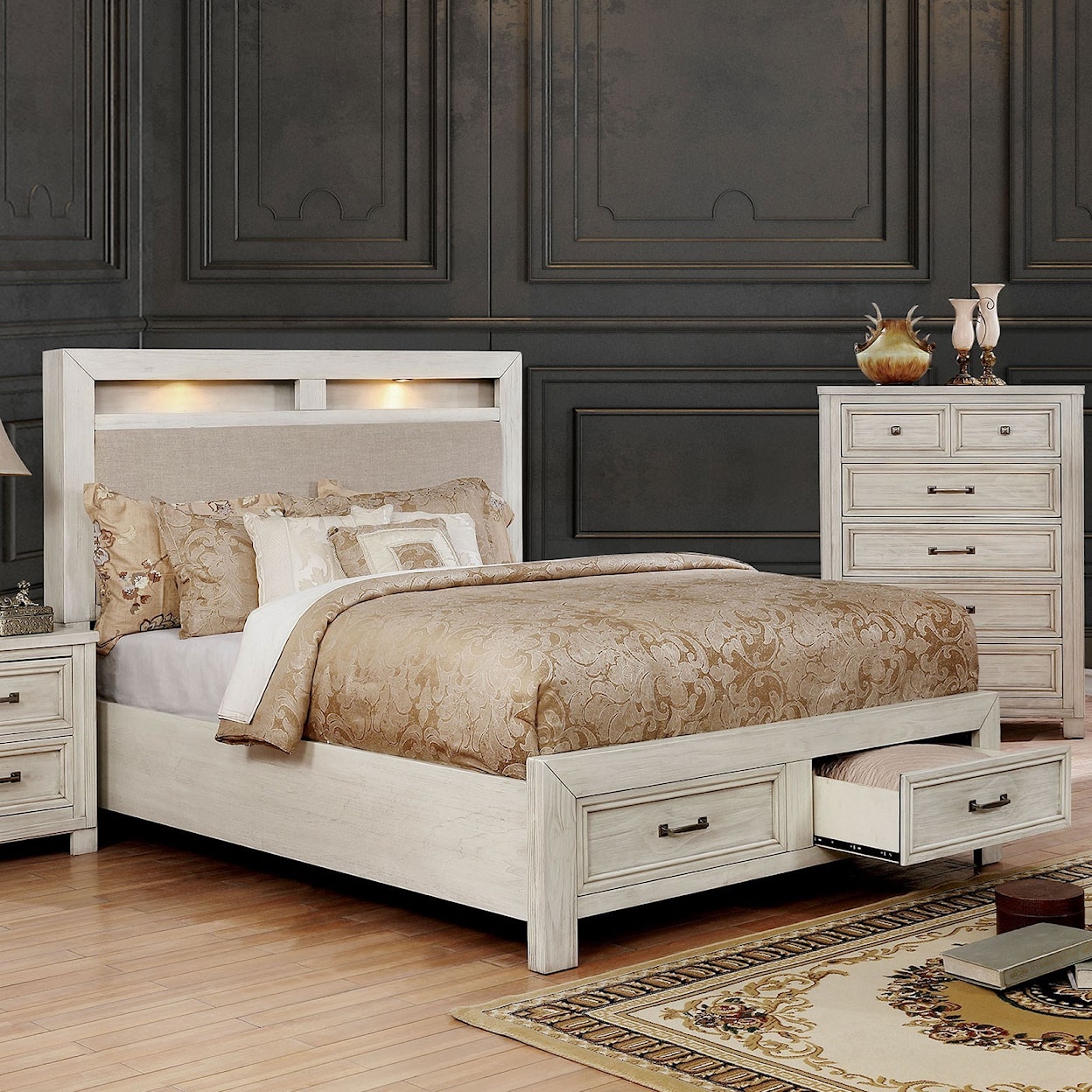 Furniture of America Tywyn Queen Storage Bed