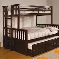 Twin-over-Full Bunk Bed and Trundle