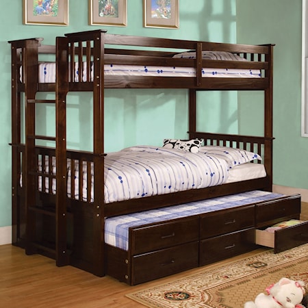 Twin-over-Twin Bunk Bed and Trundle