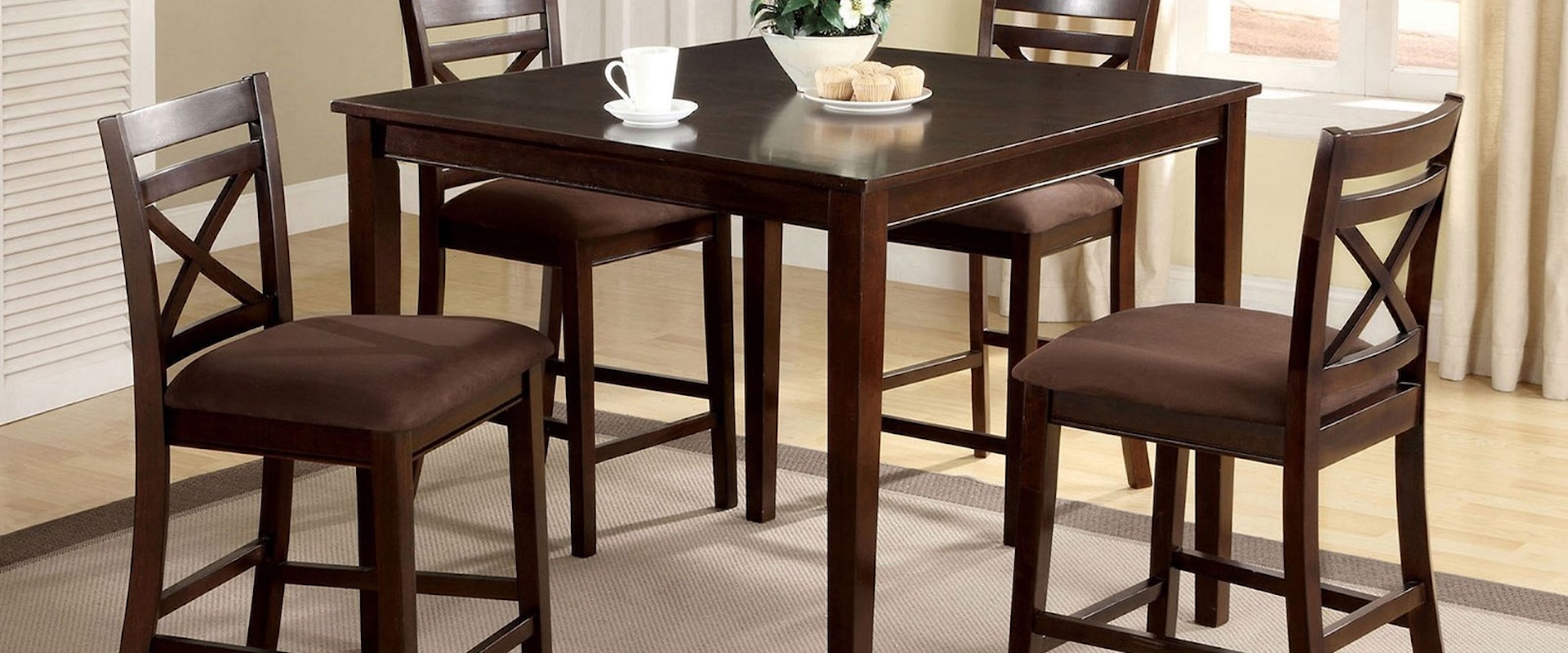 WESTIN 5 PIECE ESPRESSO DINING SET |