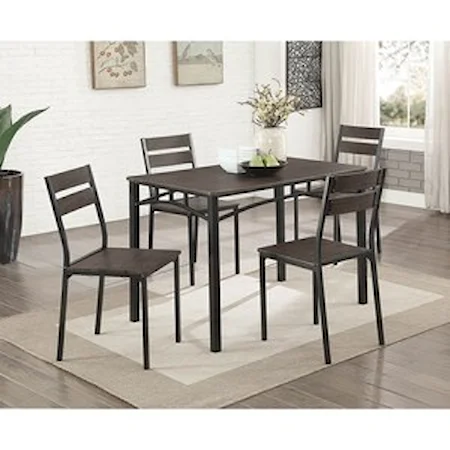 Contemporary 5-Piece Dining Table Set