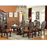 Traditional Nine Piece Dining Set