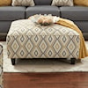 Fusion Furniture 2600 MAXWELL GRAY DIJON GROUP Cocktail Ottoman