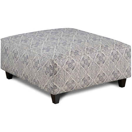 Josephine Square Ottoman with Tapered Legs