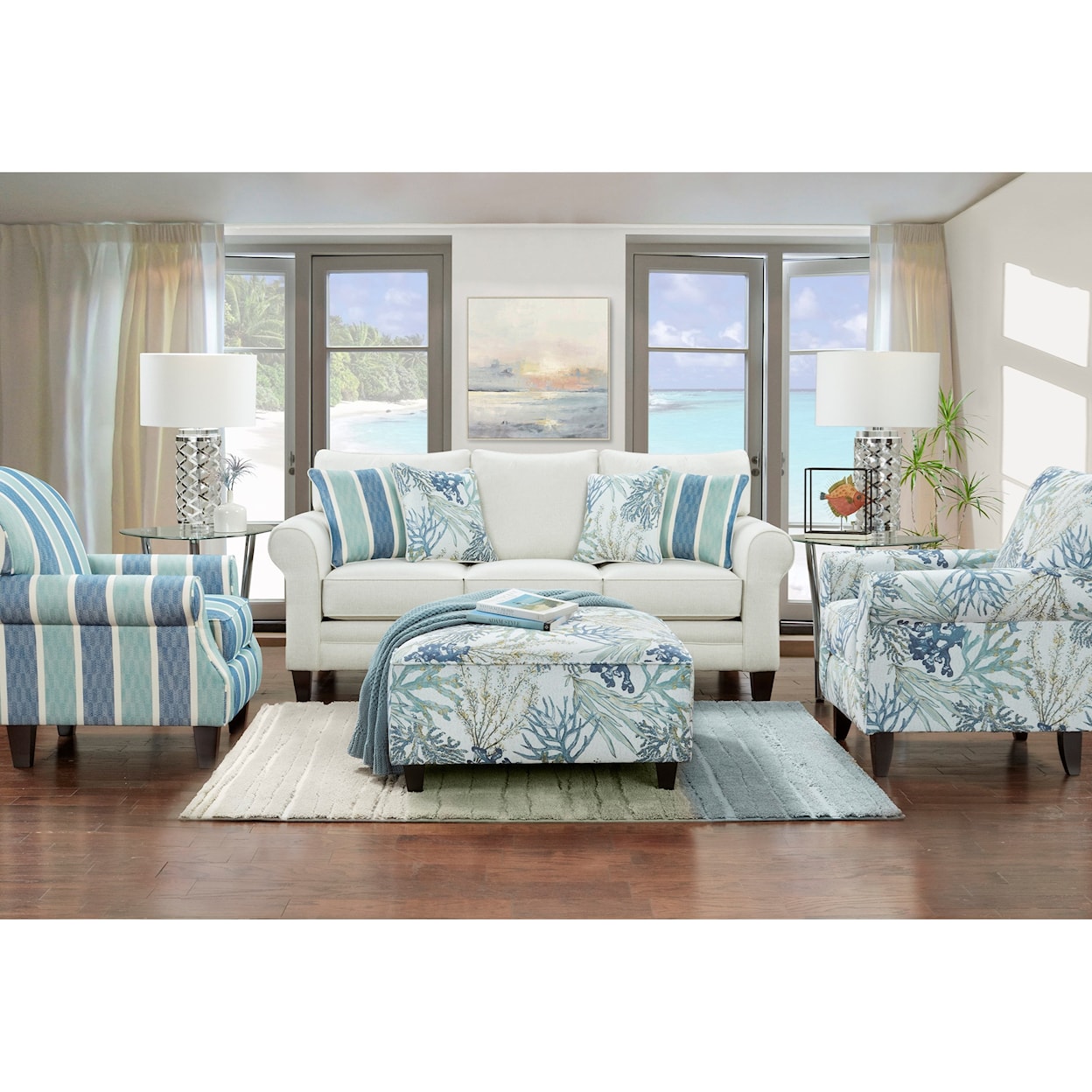 Fusion Furniture 1140 GRANDE GLACIER (REVOLUTION) Living Room Group