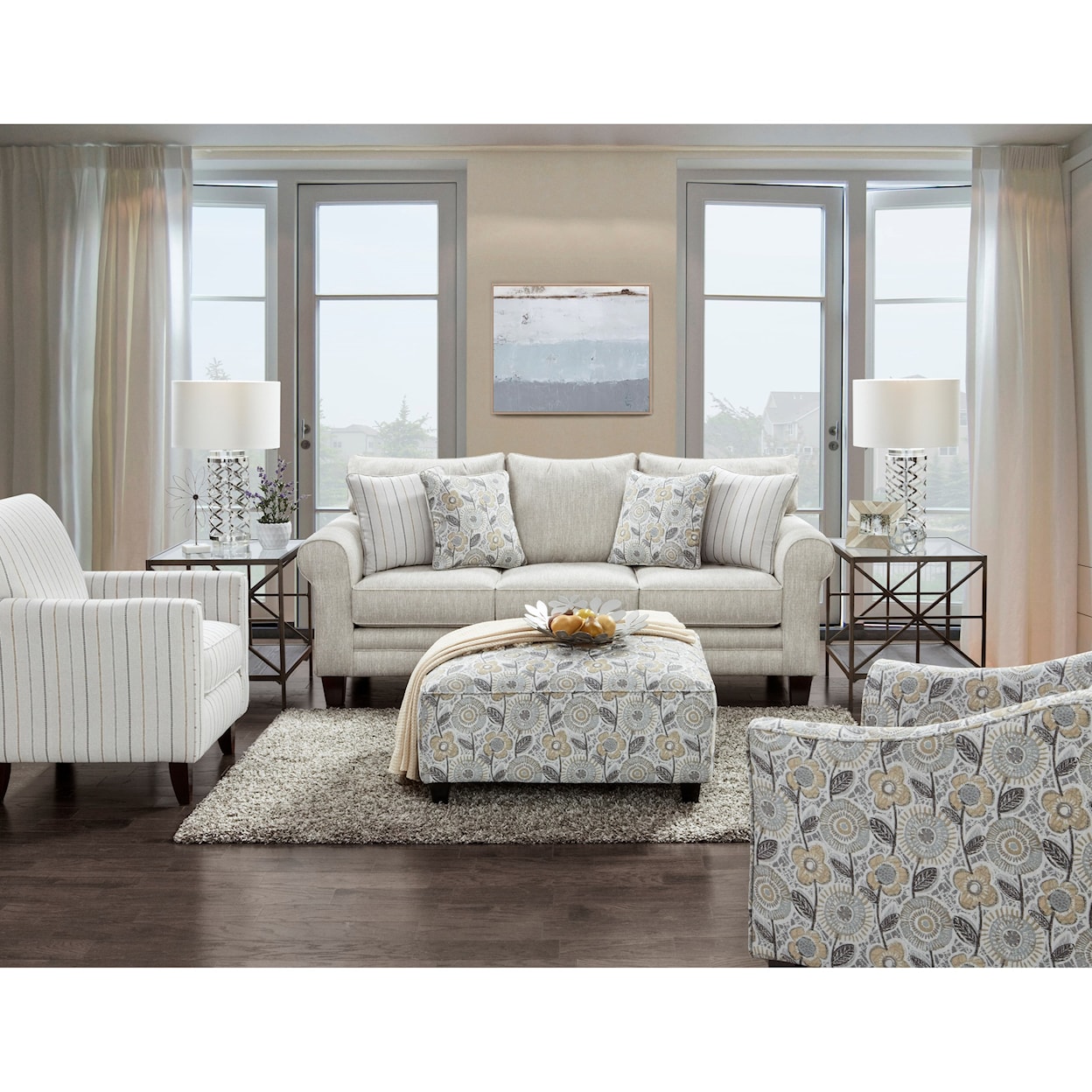 Fusion Furniture 1140 VANDY HEATHER Sofa