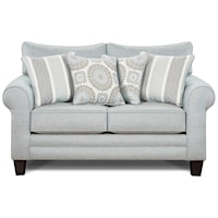 Transitional Loveseat in Performance Fabric