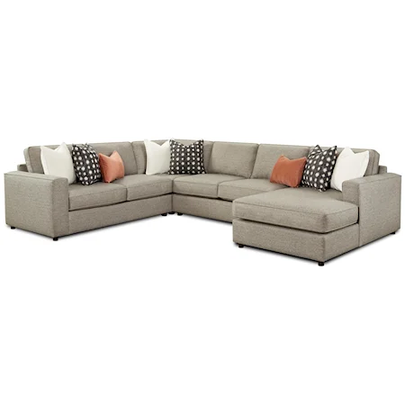 Contemporary 4-Piece Sectional with Chaise