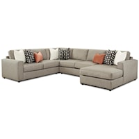 Contemporary 4-Piece Sectional with Chaise