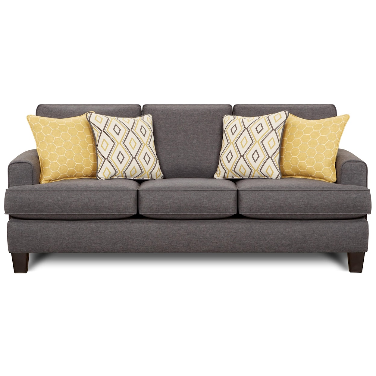 Fusion Furniture 2600 MAXWELL GRAY DIJON GROUP Sofa