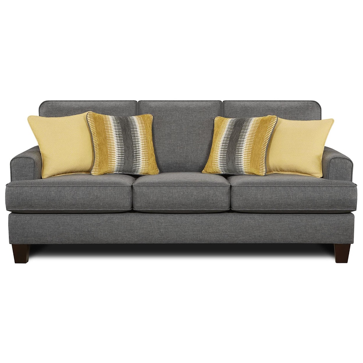 Fusion Furniture 2600 Maxwell Gray Sofa