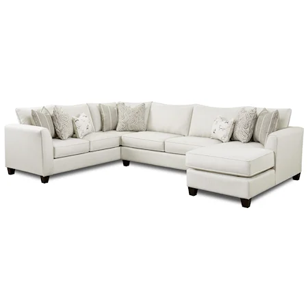 3-Piece Sectional with Right Chaise