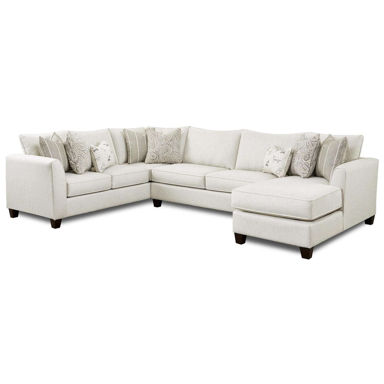 Fusion Furniture Sienna Sectional with Chaise