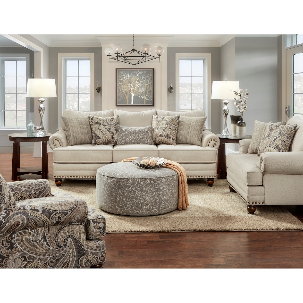 Fusion Furniture 2820-KP CARYS DOE Stationary Living Room Group