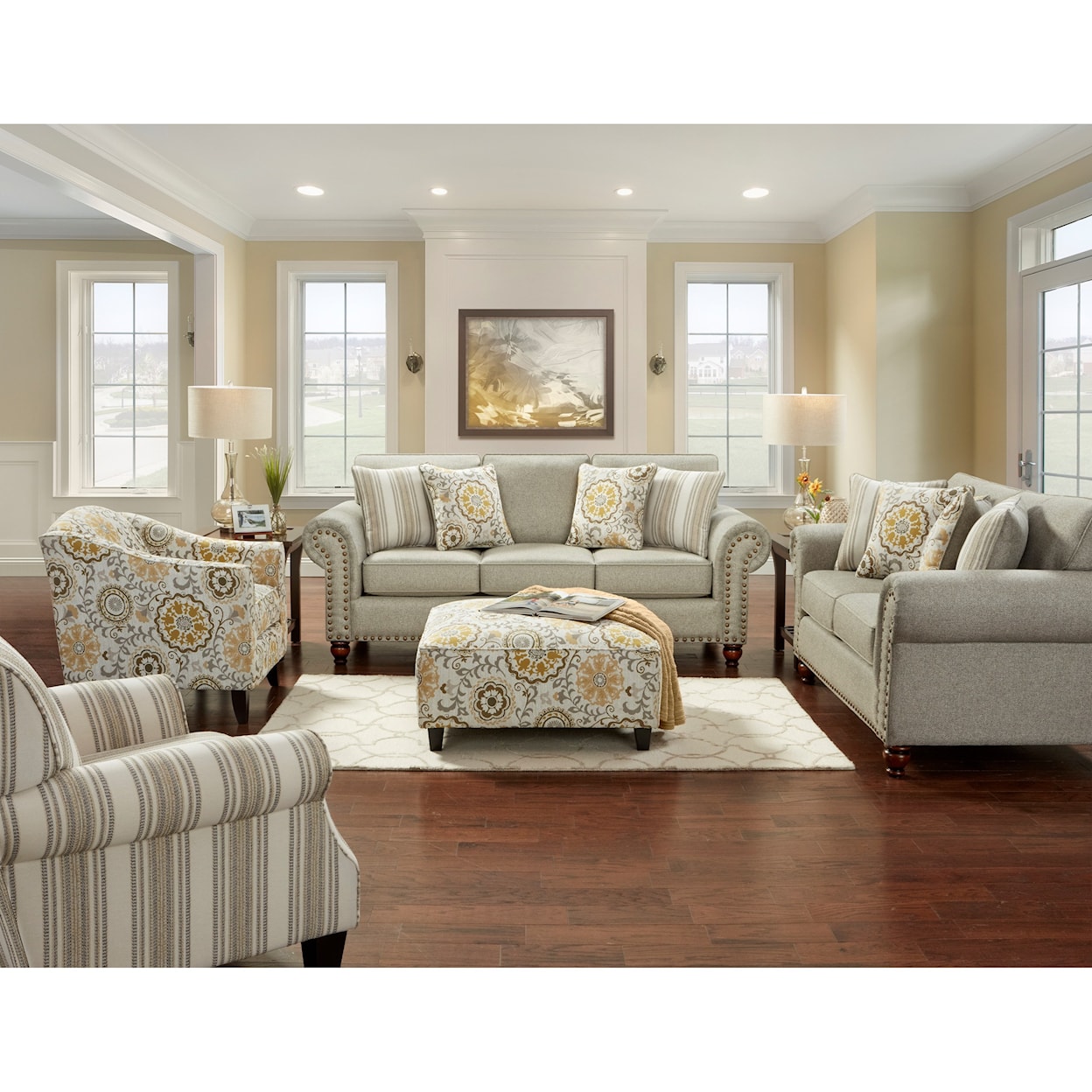 Fusion Furniture 3110 ROMERO STERLING (REVOLUTION) Loveseat