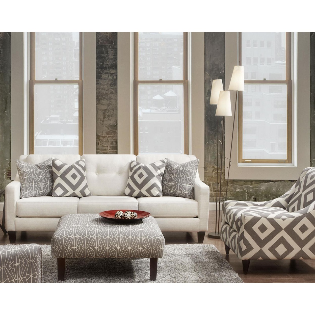 Fusion Furniture 3280B SUGARSHACK GLACIER (REV) Stationary Living Room Group