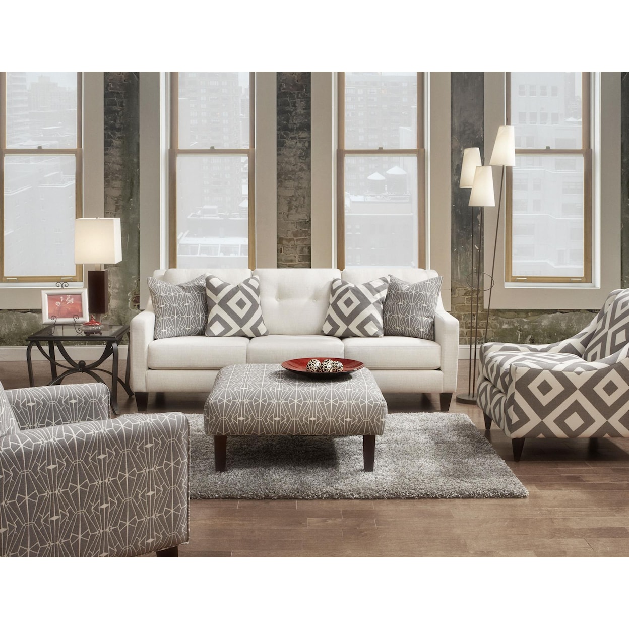 Fusion Furniture 3280B SUGARSHACK GLACIER (REV) Sofa