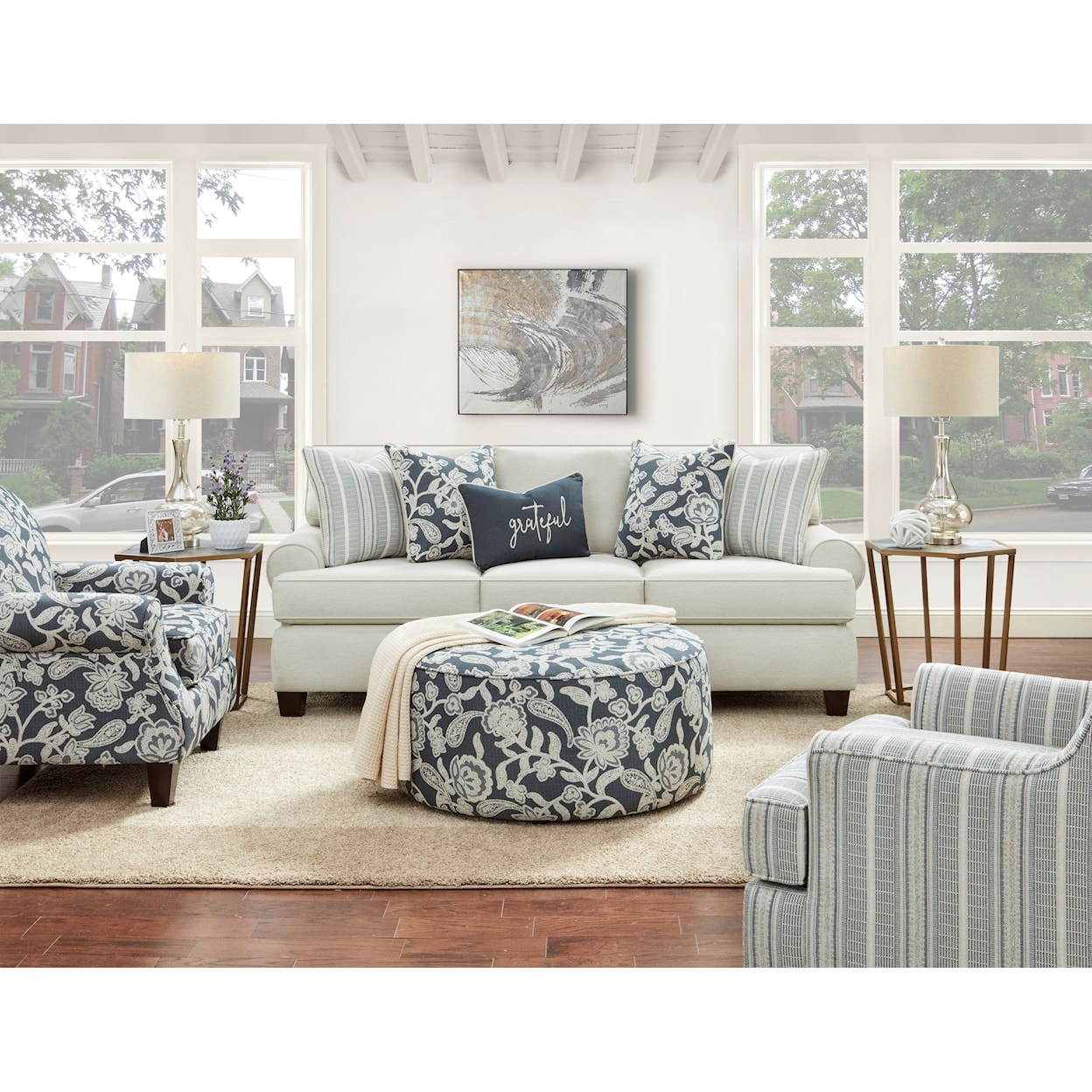 Fusion Furniture 39-00KP AWESOME OATMEAL (REV) Living Room Group
