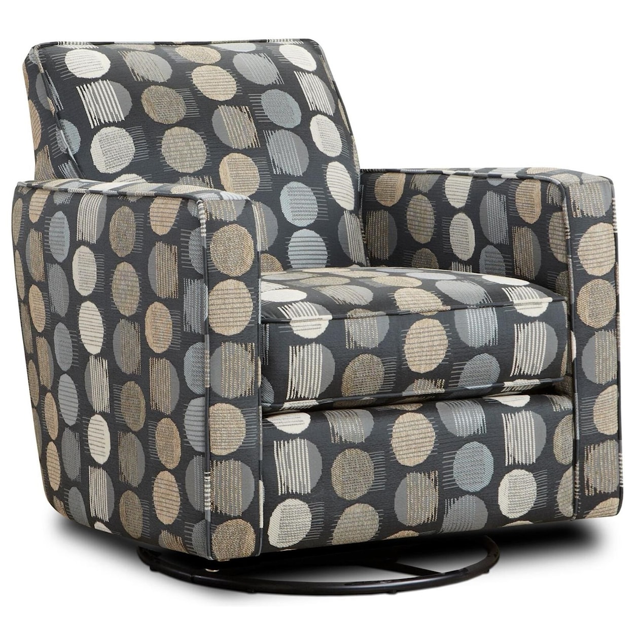Fusion Furniture 2000 HANDWOVEN LINEN Swivel Glider Chair
