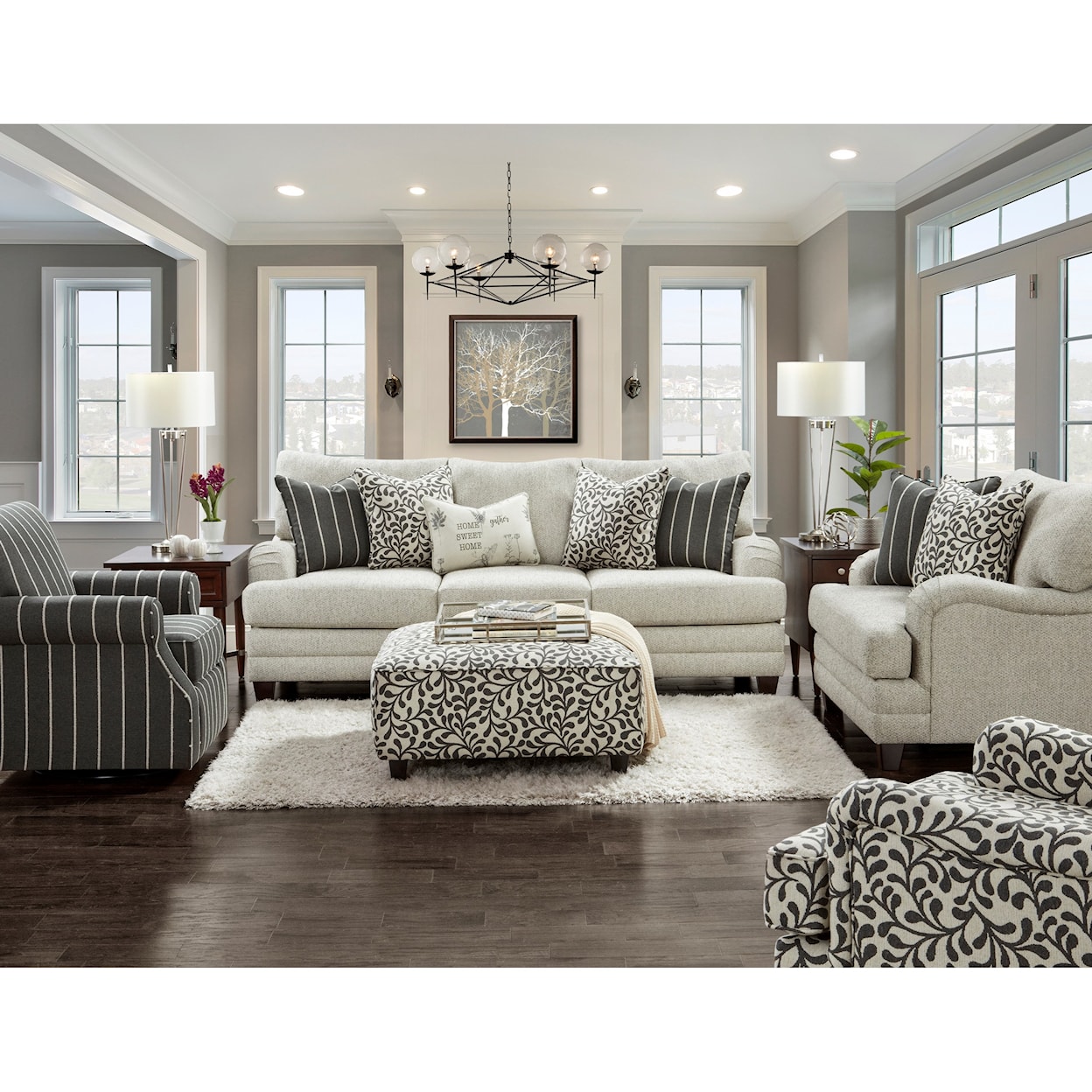 Fusion Furniture 4480-KP BASIC BERBER Living Room Group