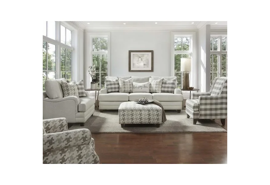 4480-KP BASIC WOOL (REVOLUTION) Stationary Living Room Group by Fusion Furniture at Z & R Furniture