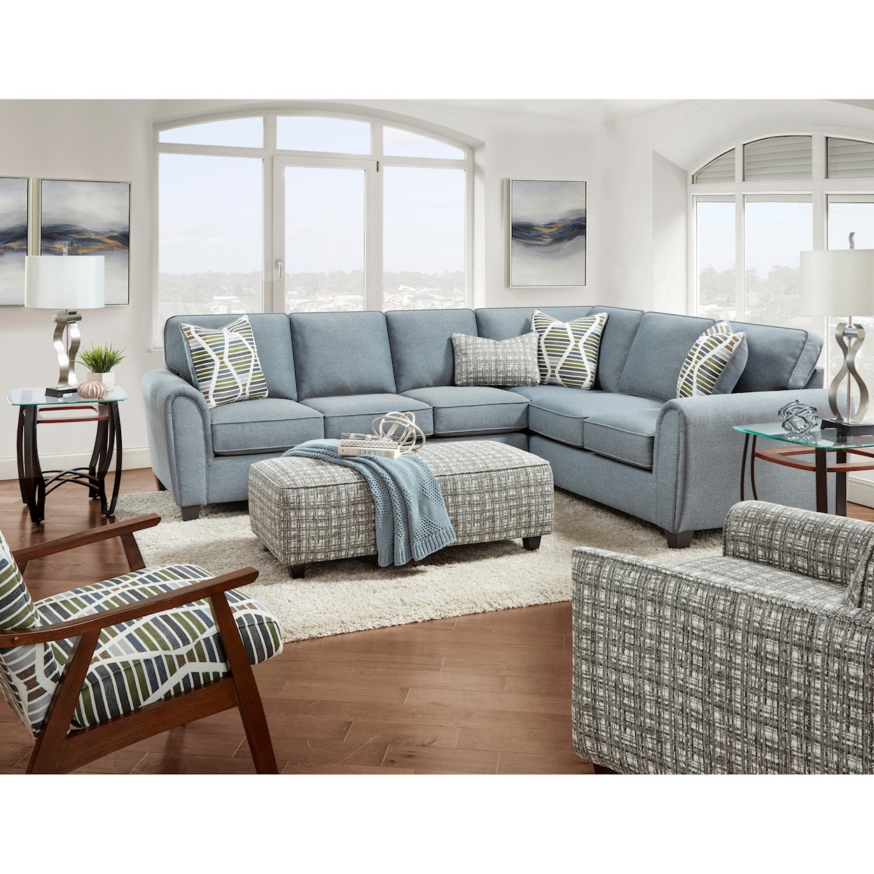 Fusion Furniture 49-00KP MACARENA MARINE (REVOLUTION) 2-Piece L-Shape Sectional