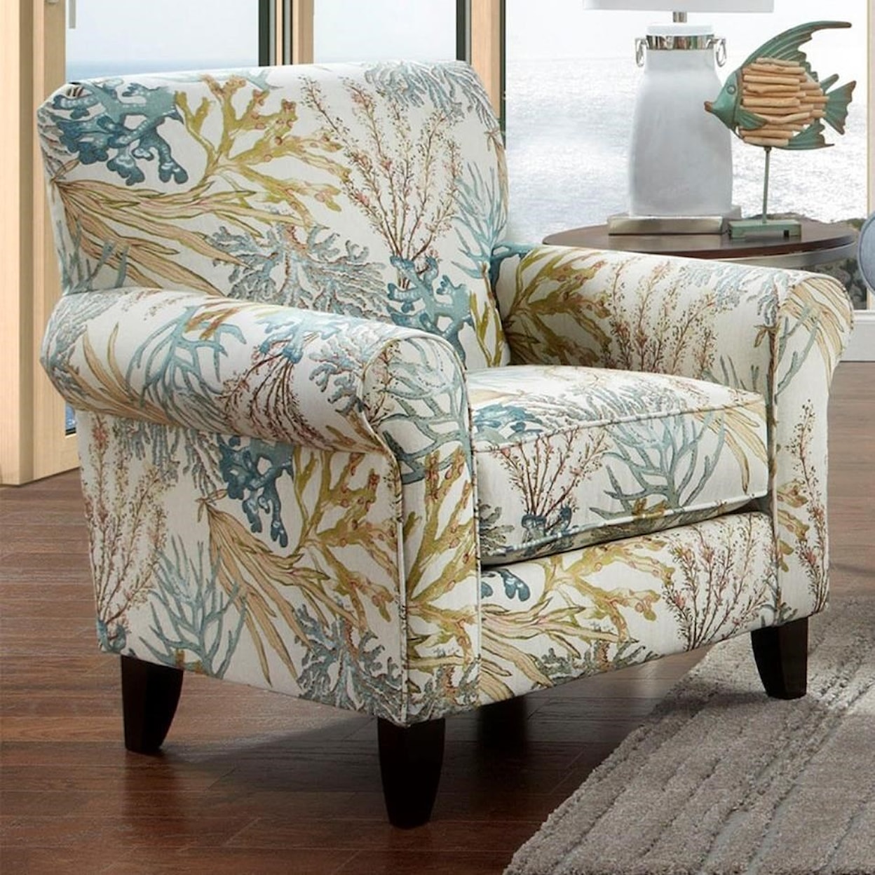 Fusion Furniture 1140 LABYRINTH SKY Accent Chair