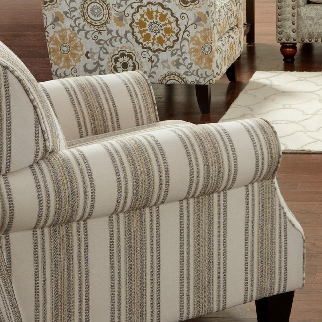 Fusion Furniture 3110 ROMERO STERLING (REVOLUTION) Accent Chair