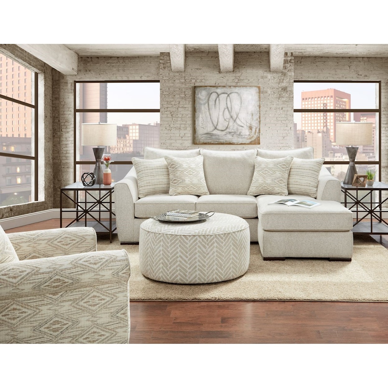 Fusion Furniture 9778 VIBRANT VISION OATMEAL Living Room Group