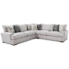 Fusion Furniture 2000 ALTON SILVER L-Shaped Sectional