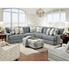 Fusion Furniture 2000 HANDWOVEN SLATE RIVERDALE L-Shaped Sectional