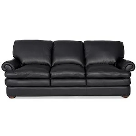 Casual 3- Seater Sofa with Rolled Arms