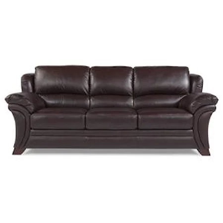 Contemporary 3-Seater Sofa with Flared Pillow Arms