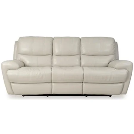 Contemporary Electric Motion Reclining Sofa with Wide Rolled Arms