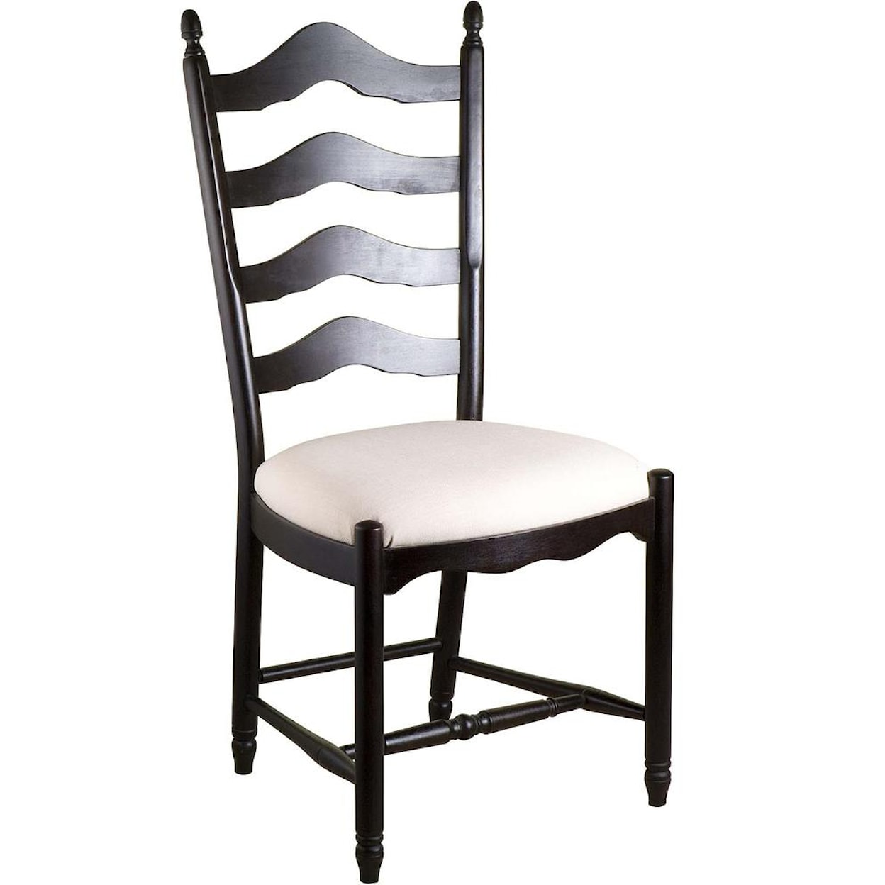 Gat Creek Dining Ladderback Side Chair with Upholstered Seat