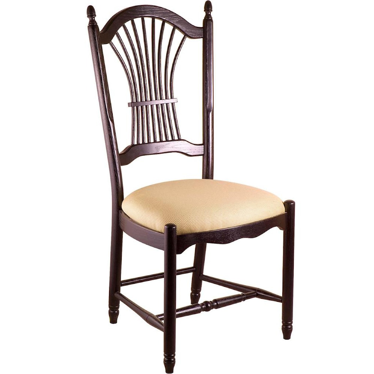 Gat Creek Dining Sheaf Back Side Chair with Upholstered Seat
