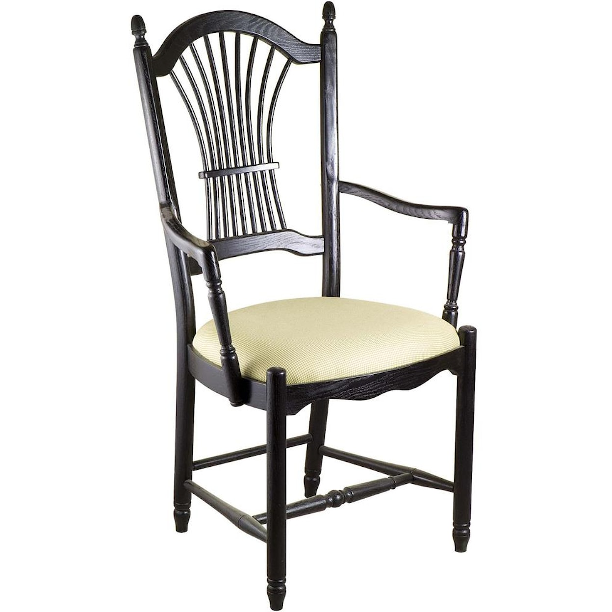 Gat Creek Dining Sheaf Arm Chair with Upholstered Seat